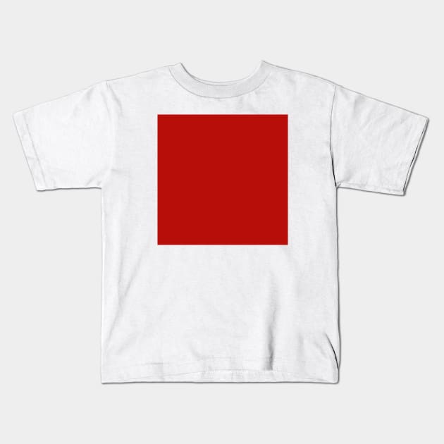 Crimson Red, Solid Red Kids T-Shirt by Gsallicat